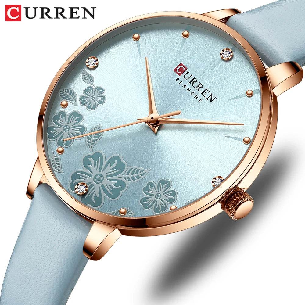 CURREN Watches Women Brand Leather Quartz Wristwatches Luxury Design - Lux Waches Max