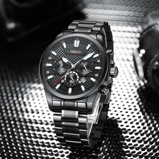 NIBOSI 2512 Fashion Gift Gold Watch Men Lux Waches Max