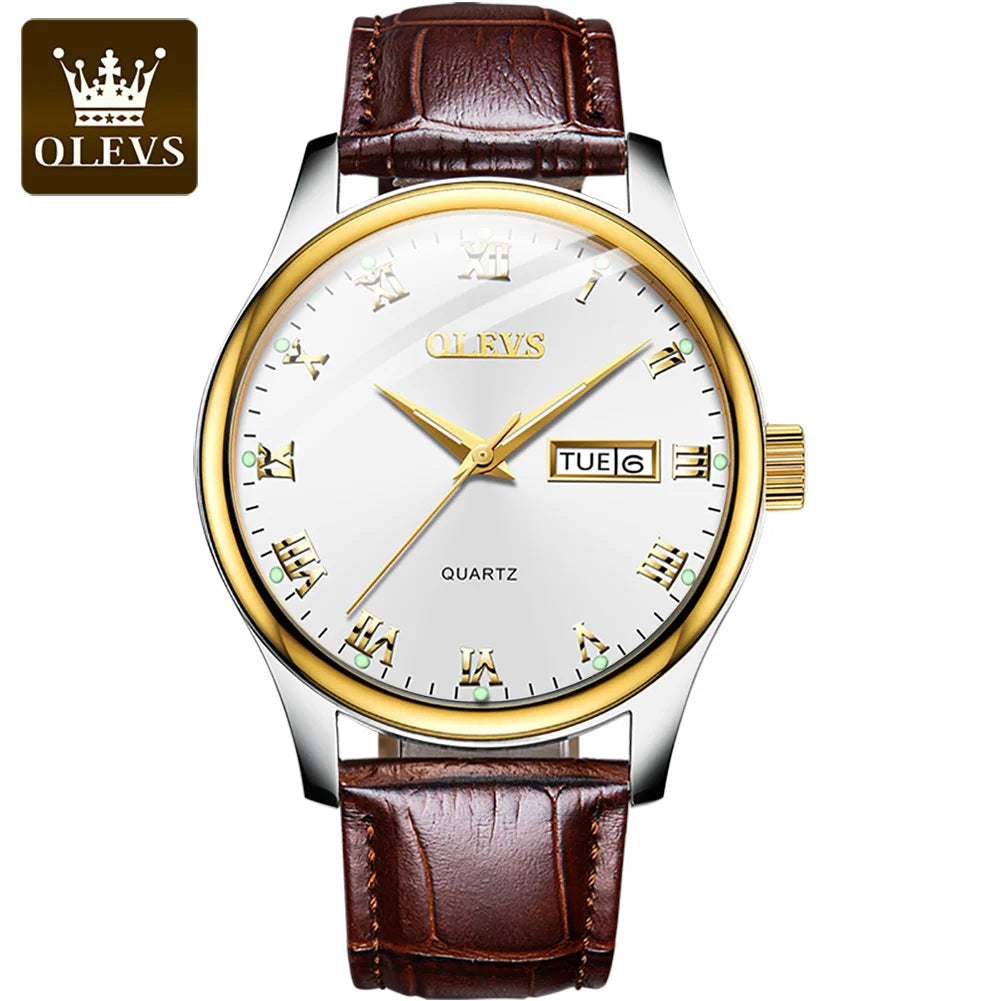 OLEVS 5568 Oem Fashion Design Luxury Watches Classic Business Luminous Stainless Steel Man Custom Watch for Men Quartz Watches Lux Waches Max