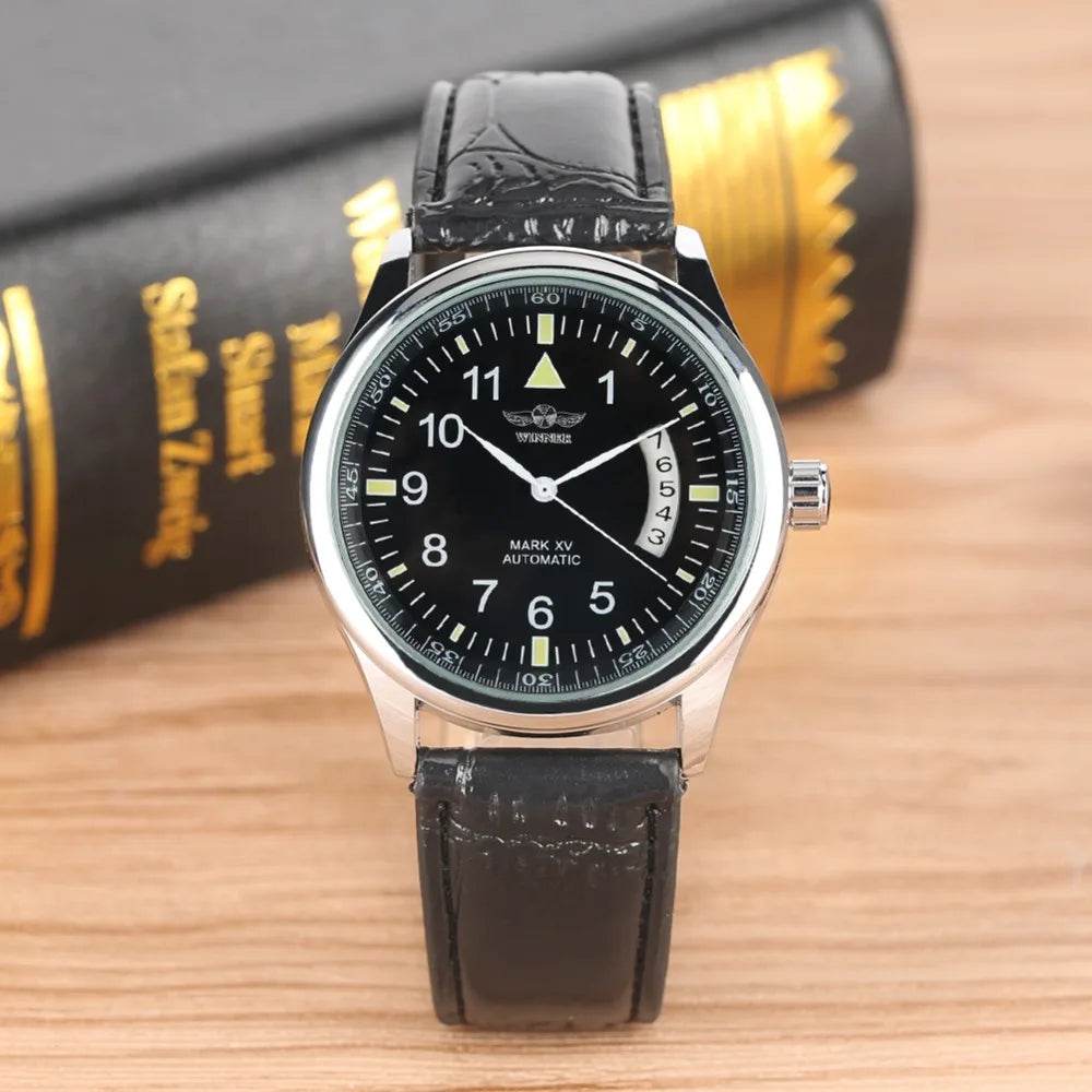 Men's Mechanical Watches Luxury Stainless Steel Case Business Watch Retro Steampunk Style Wristwatch - Lux Waches Max