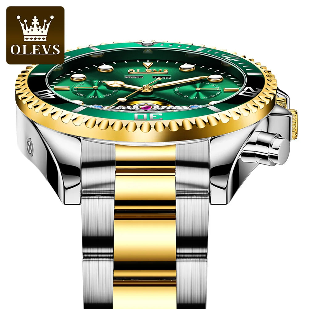 OLEVS 6605 Luxury Watches Wristwatch Men Luminous Watches Quartz Clock Masculino Watch Stainless Steel China 2024 Leather Alloy Lux Waches Max