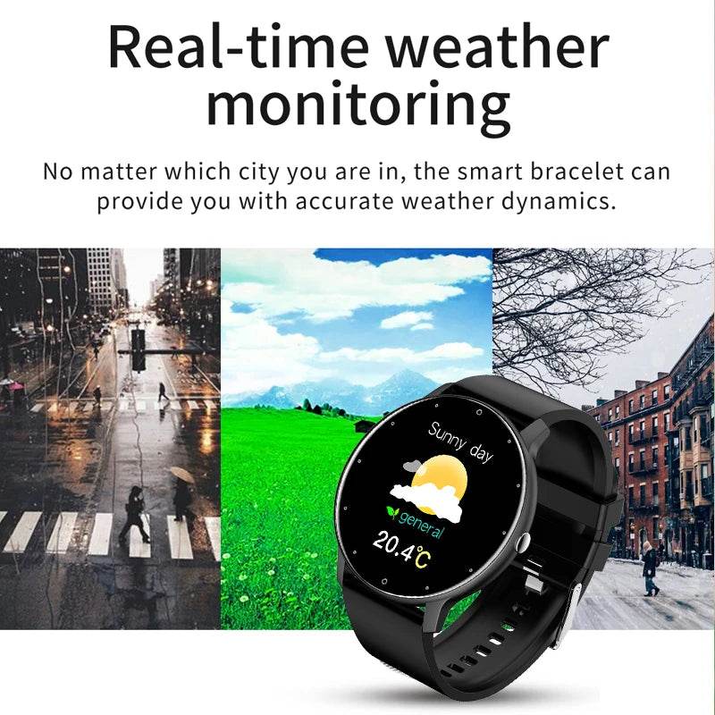 LIGE 2025 New Smart Watch Men Full Touch Screen Sport Fitness Watch IP67 Waterproof Bluetooth For Android ios smartwatch Men+box - Lux Waches Max
