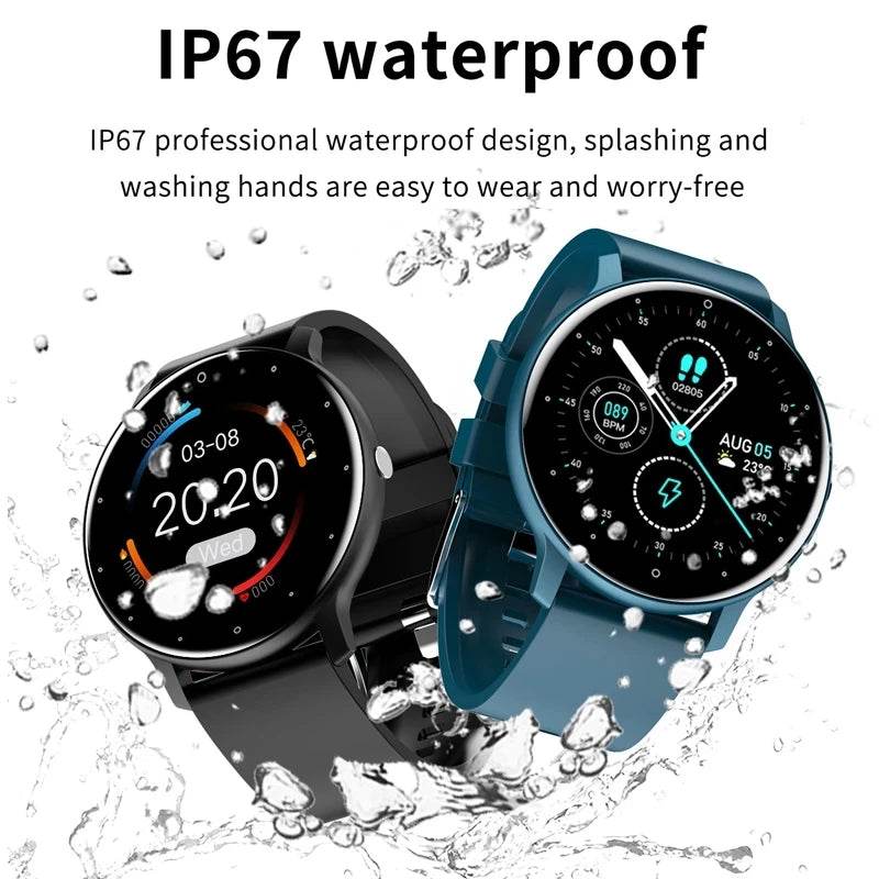 LIGE 2025 New Smart Watch Men Full Touch Screen Sport Fitness Watch IP67 Waterproof Bluetooth For Android ios smartwatch Men+box - Lux Waches Max