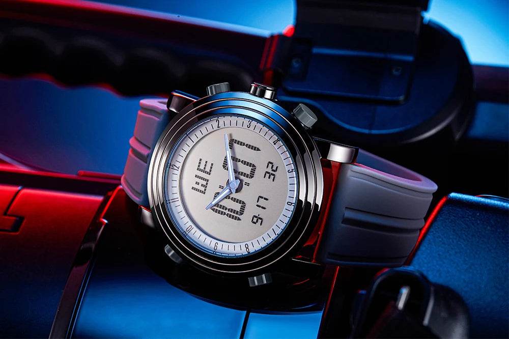 SINOBI Sports Watches Men Dual Display Analog Digital LED Electronic Quartz - Lux Waches Max