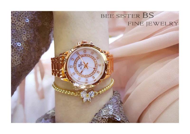 Diamond Women Watch Luxury Brand 2025 Rhinestone - Lux Waches Max