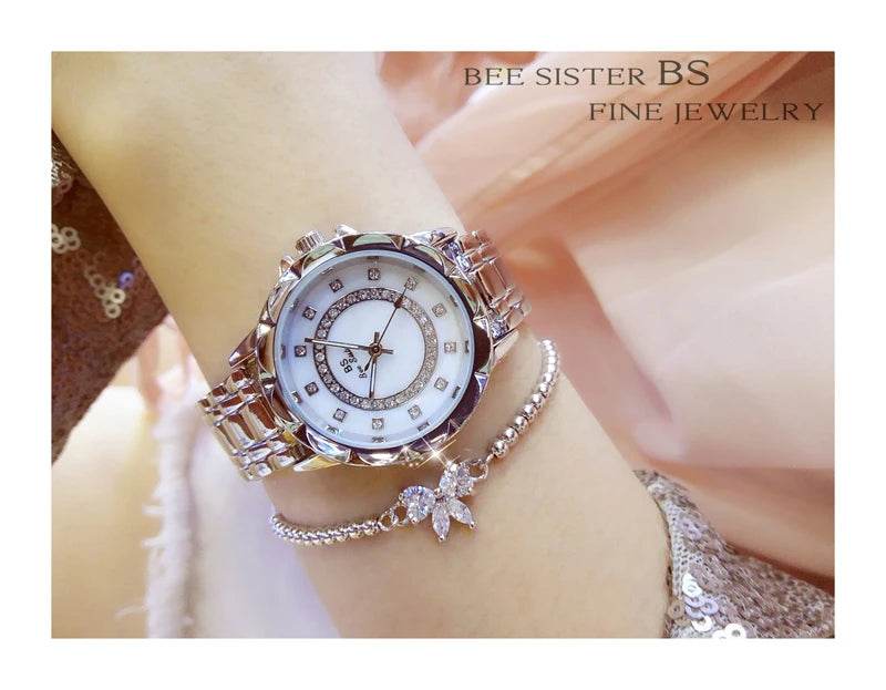 Diamond Women Watch Luxury Brand 2025 Rhinestone - Lux Waches Max