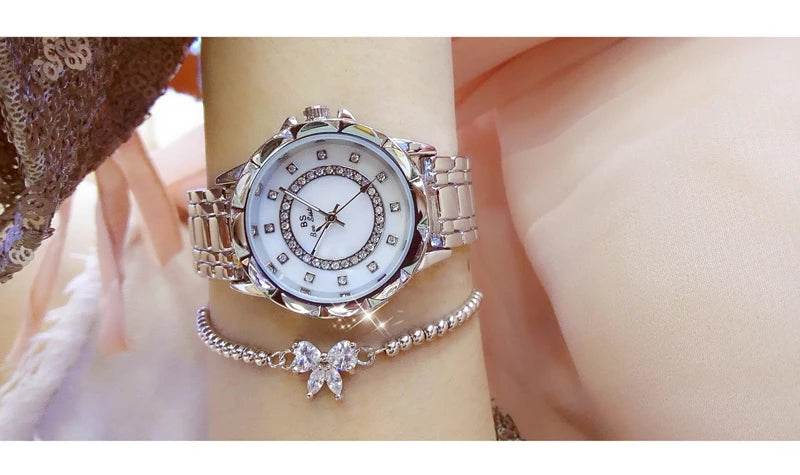 Diamond Women Watch Luxury Brand 2025 Rhinestone - Lux Waches Max