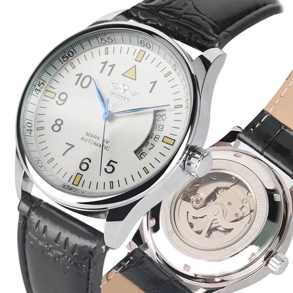 Men's Mechanical Watches Luxury Stainless Steel Case Business Watch Retro Steampunk Style Wristwatch - Lux Waches Max