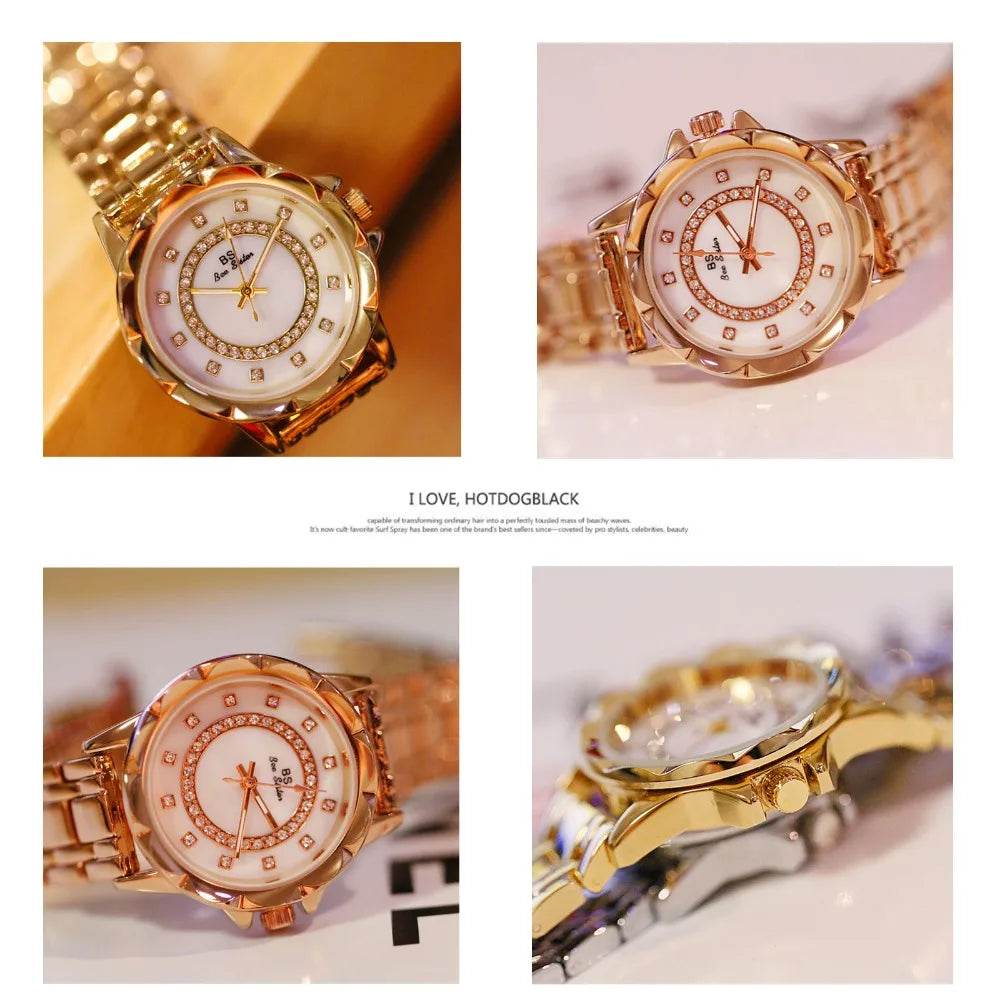 Diamond Women Watch Luxury Brand 2025 Rhinestone - Lux Waches Max