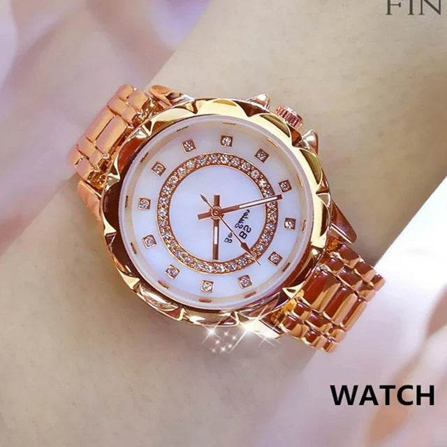 Diamond Women Watch Luxury Brand 2025 Rhinestone - Lux Waches Max