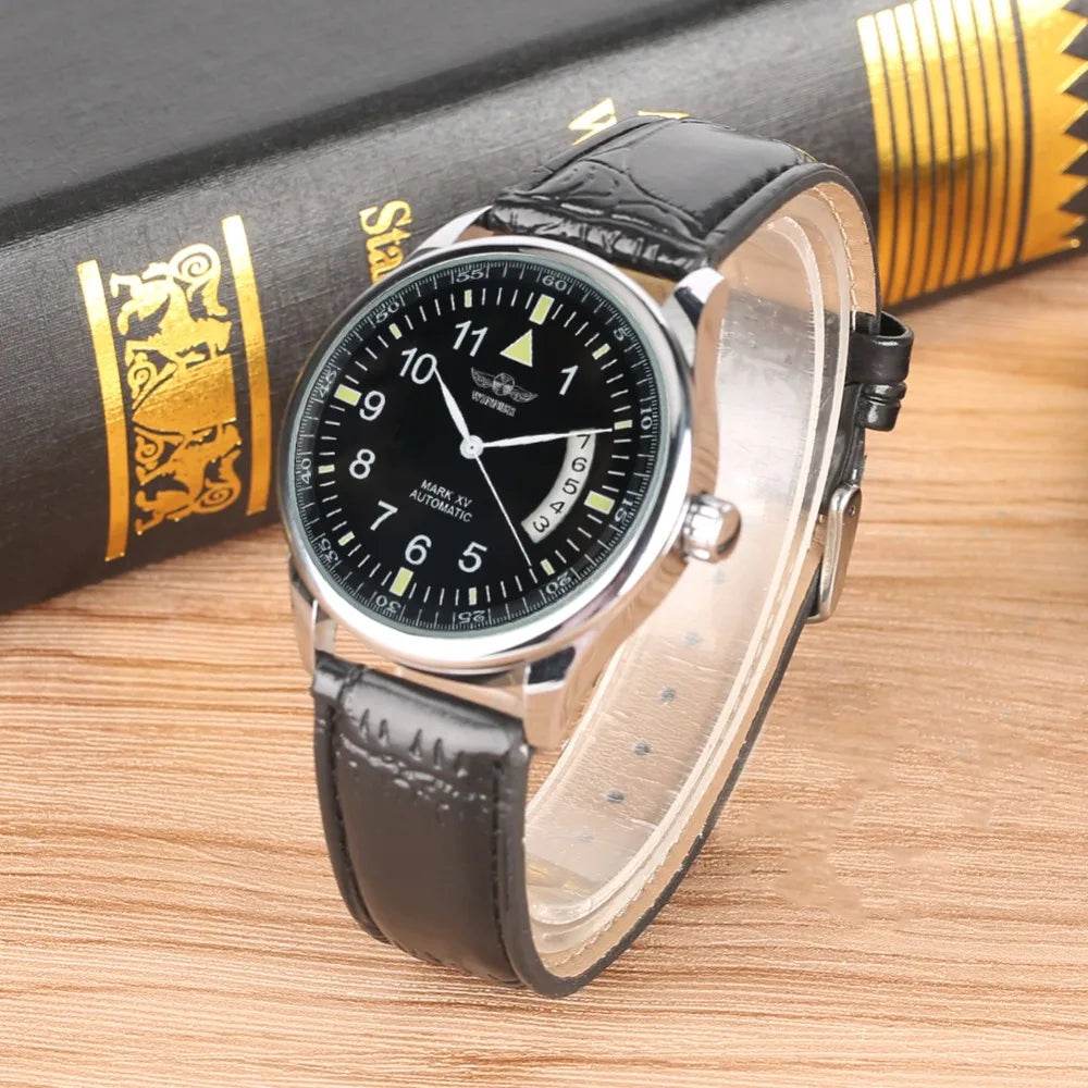 Men's Mechanical Watches Luxury Stainless Steel Case Business Watch Retro Steampunk Style Wristwatch - Lux Waches Max
