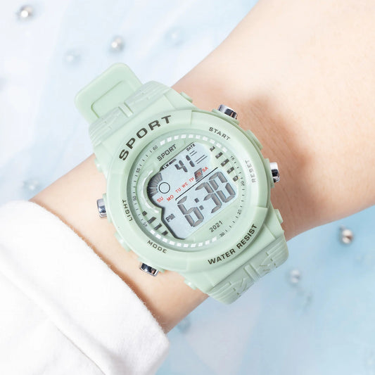 Watches Waterproof Matcha Green Student Led Watches Lux Waches Max
