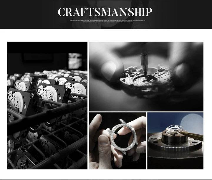 New Dropshipping Diamond Automatic Watch Luxury Golden OAK Mechanical - Lux Waches Max