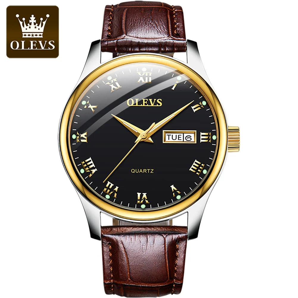 OLEVS 5568 Oem Fashion Design Luxury Watches Classic Business Luminous Stainless Steel Man Custom Watch for Men Quartz Watches Lux Waches Max