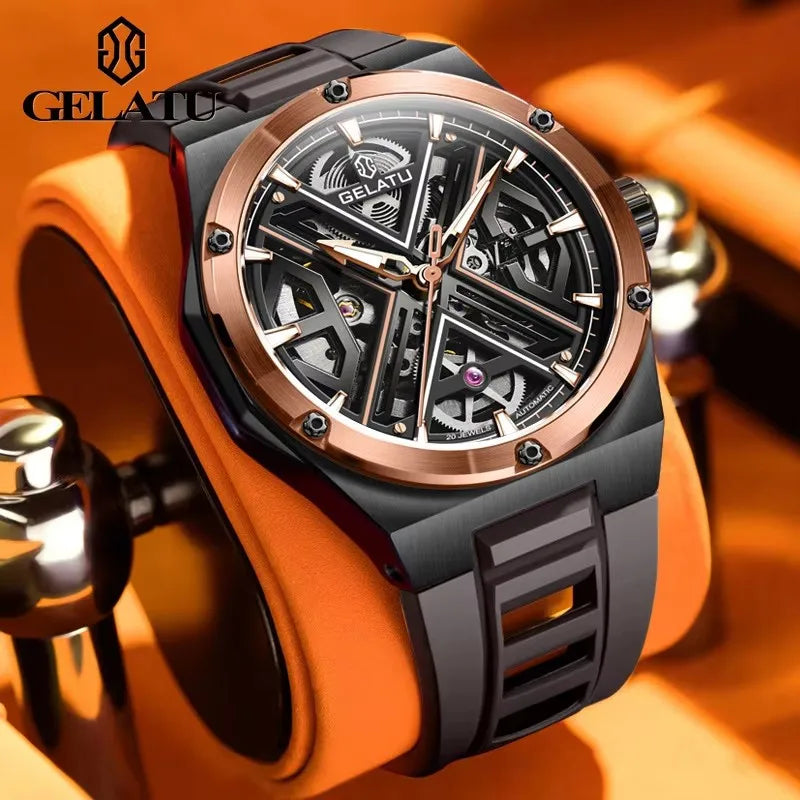 GELATU 6006 Sport Mechanical Watch for Men Lux Waches Max