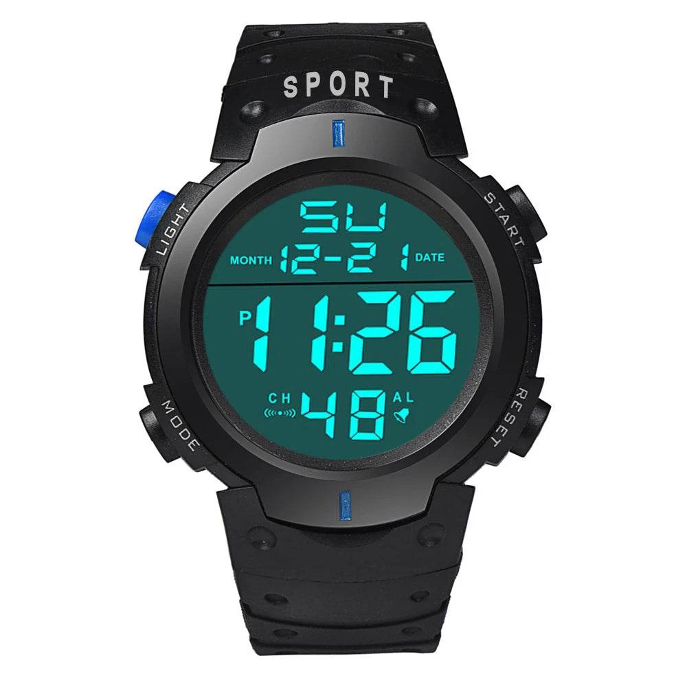 Men Sport LED Watches Top Brand Men Digital Clock Multi-Functional Rubber Man - Lux Waches Max