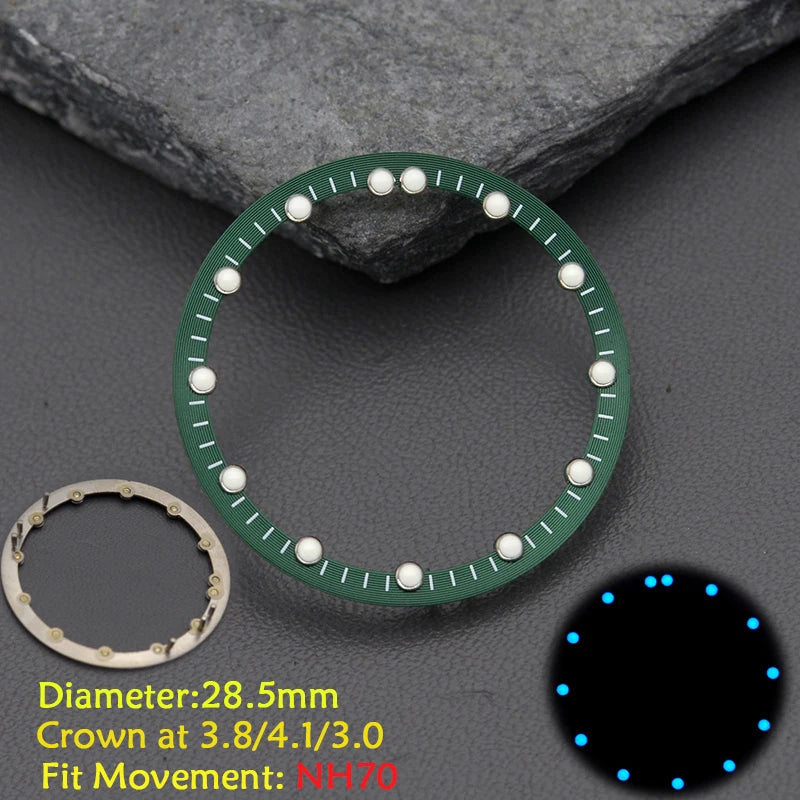 28.5mm Men's Watch Dial Fit SKX007 SKX009 6105 SRPD Tuna Monster Turtle Watch Case Watch For Japan NH35 NH36  7S26