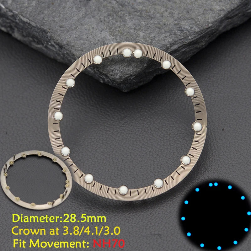 28.5mm Men's Watch Dial Fit SKX007 SKX009 6105 SRPD Tuna Monster Turtle Watch Case Watch For Japan NH35 NH36  7S26