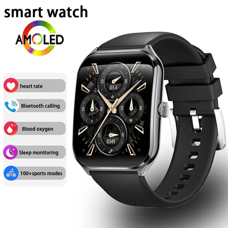 New Ultra Thin Smart Watch men 1.96" AMOLED 360*360 HD Pixel Display Always Show Time Call Reminder Smartwatch Ladies For huawei Lux Waches Max