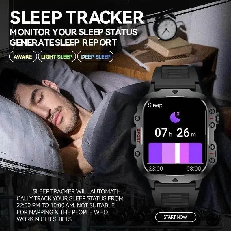 LAXASFIT 2025 Rugged Military Smart Watch - Lux Waches Max