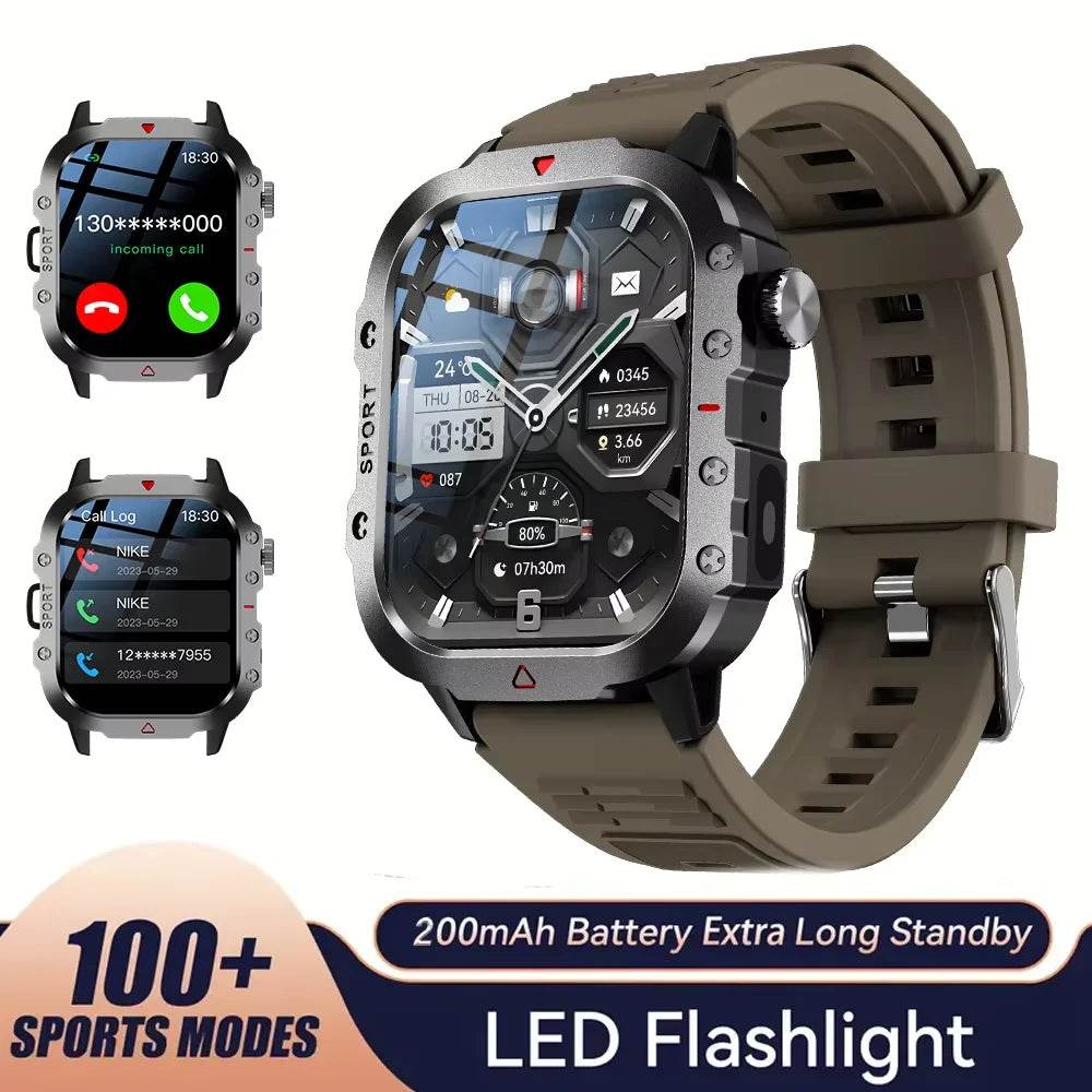 LAXASFIT 2025 Rugged Military Smart Watch - Lux Waches Max