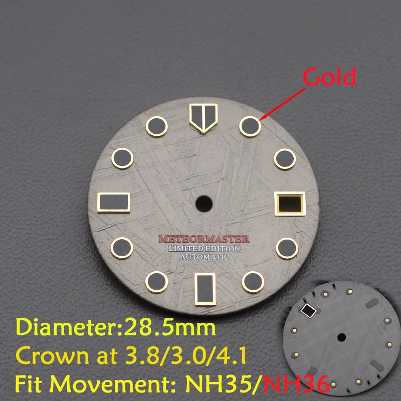 28.5mm Men's Watch Dial Fit SKX007 SKX009 6105 SRPD Tuna Monster Turtle Watch Case Watch For Japan NH35 NH36  7S26