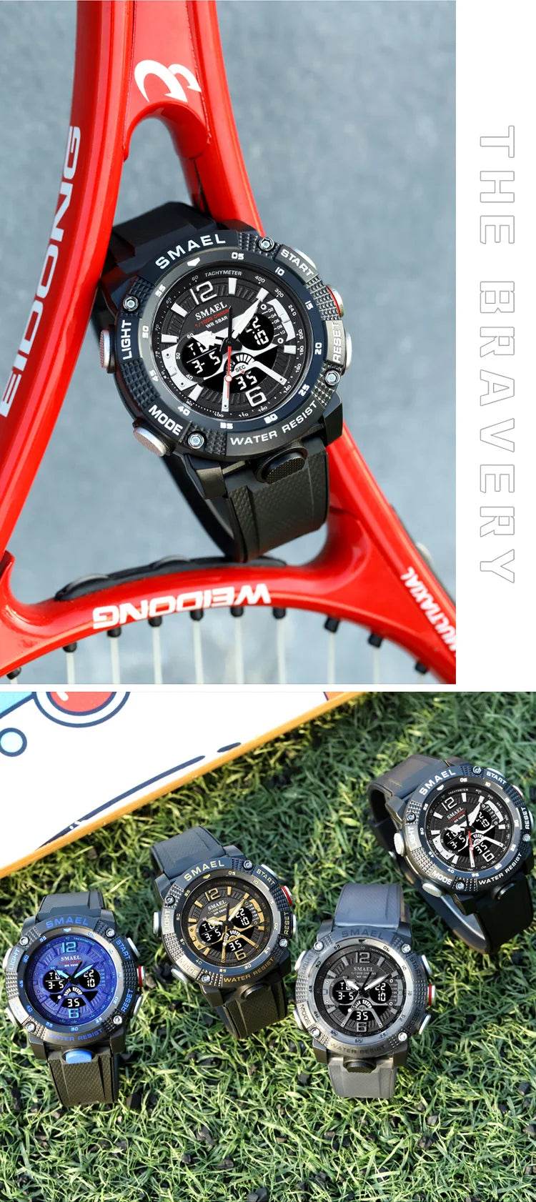 Sport Watches Men SMAEL Waterproof Analog Digital Quartz - Lux Waches Max