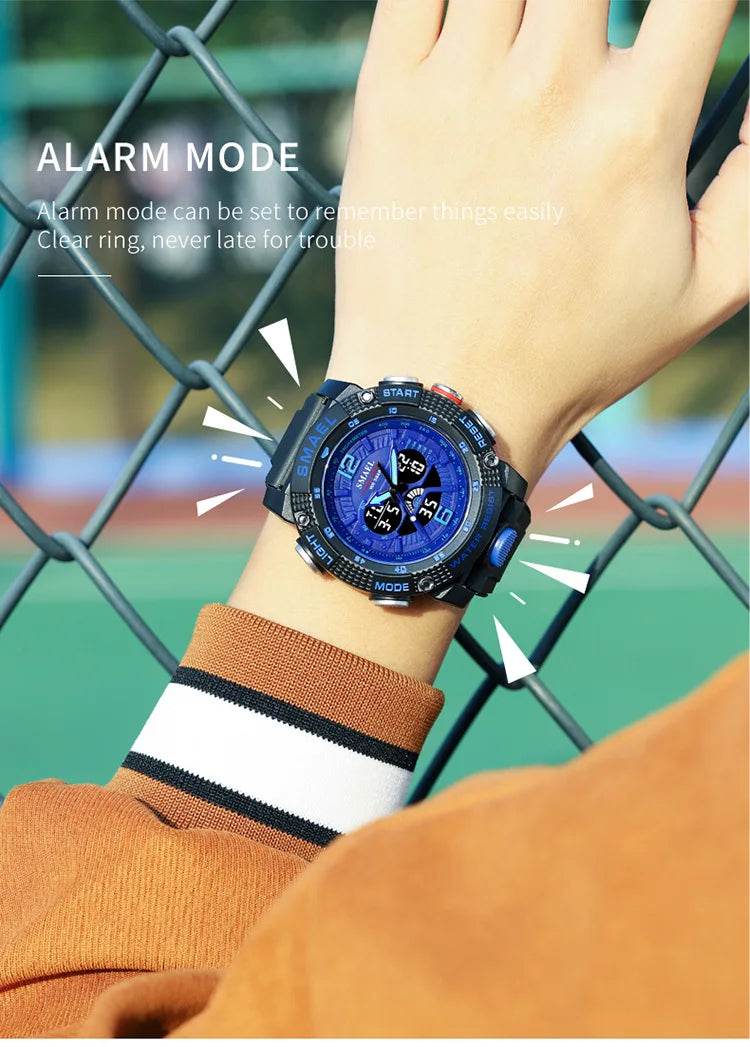 Sport Watches Men SMAEL Waterproof Analog Digital Quartz - Lux Waches Max