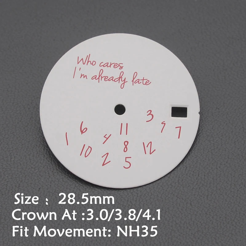 28.5mm Men's Watch Dial Fit SKX007 SKX009 6105 SRPD Tuna Monster Turtle Watch Case Watch For Japan NH35 NH36  7S26