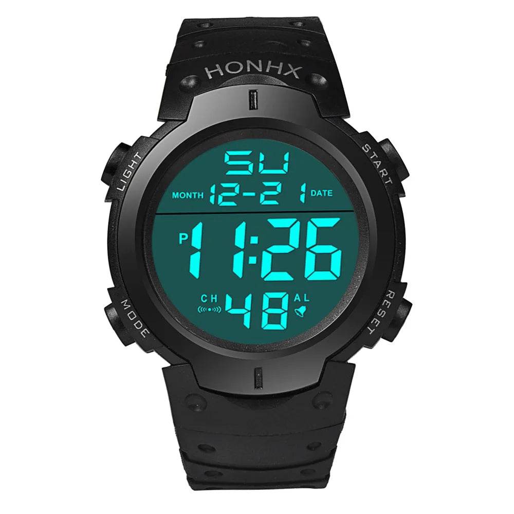 Men Sport LED Watches Top Brand Men Digital Clock Multi-Functional Rubber Man - Lux Waches Max