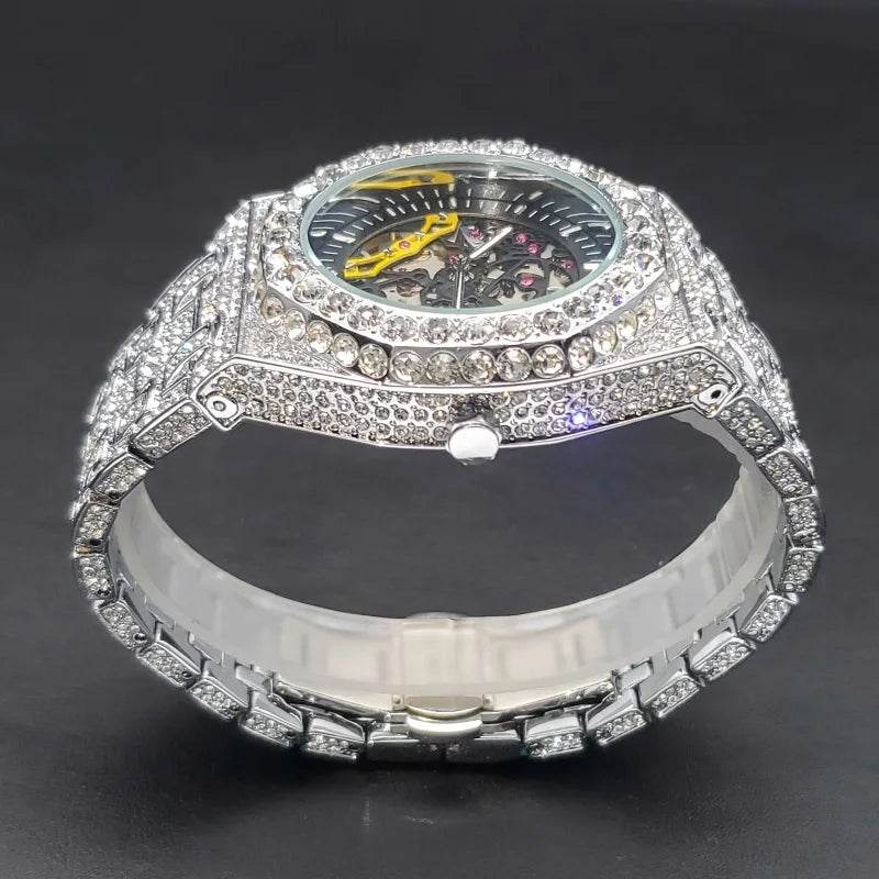 New Dropshipping Diamond Automatic Watch Luxury Golden OAK Mechanical - Lux Waches Max