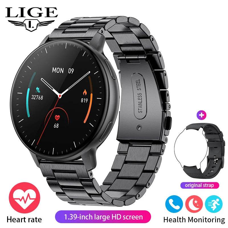 LIGE 2025 Smart Watch Women Bluetooth Sport Men Smartwatch Ladies For Android IOS - Lux Waches Max