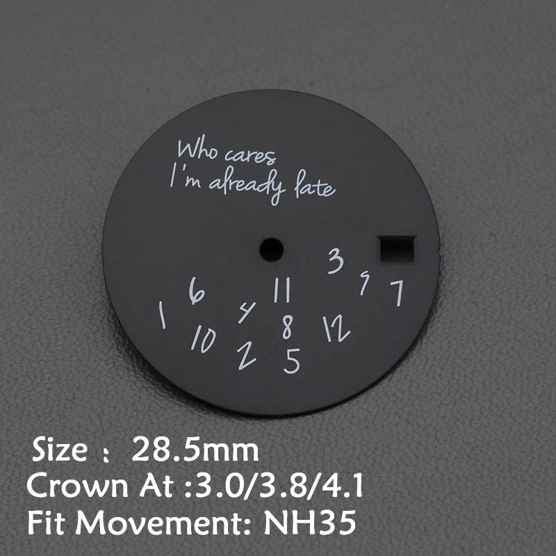 28.5mm Men's Watch Dial Fit SKX007 SKX009 6105 SRPD Tuna Monster Turtle Watch Case Watch For Japan NH35 NH36  7S26