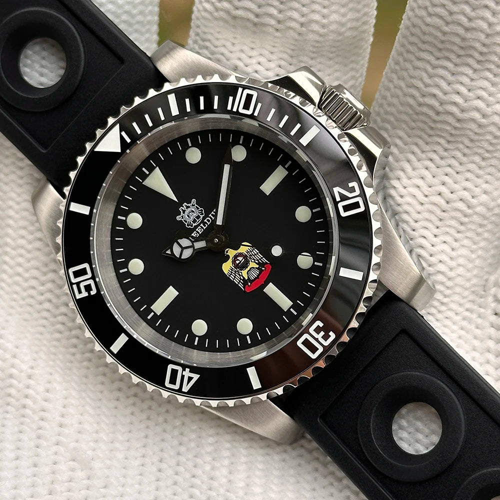 STEELDIVE SD1954 Black Dial 41MM Stainless Steel NH35 Automatic Movement What Ghost Mens 300M Dive Watch Reloj Sapphire Glass