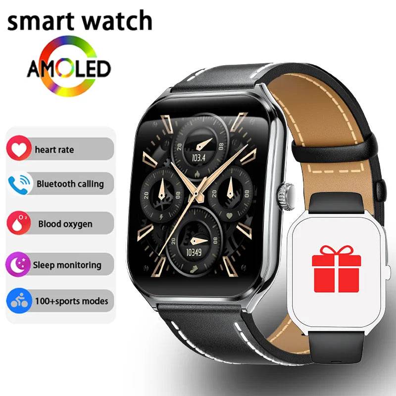 New Ultra Thin Smart Watch men 1.96" AMOLED 360*360 HD Pixel Display Always Show Time Call Reminder Smartwatch Ladies For huawei Lux Waches Max