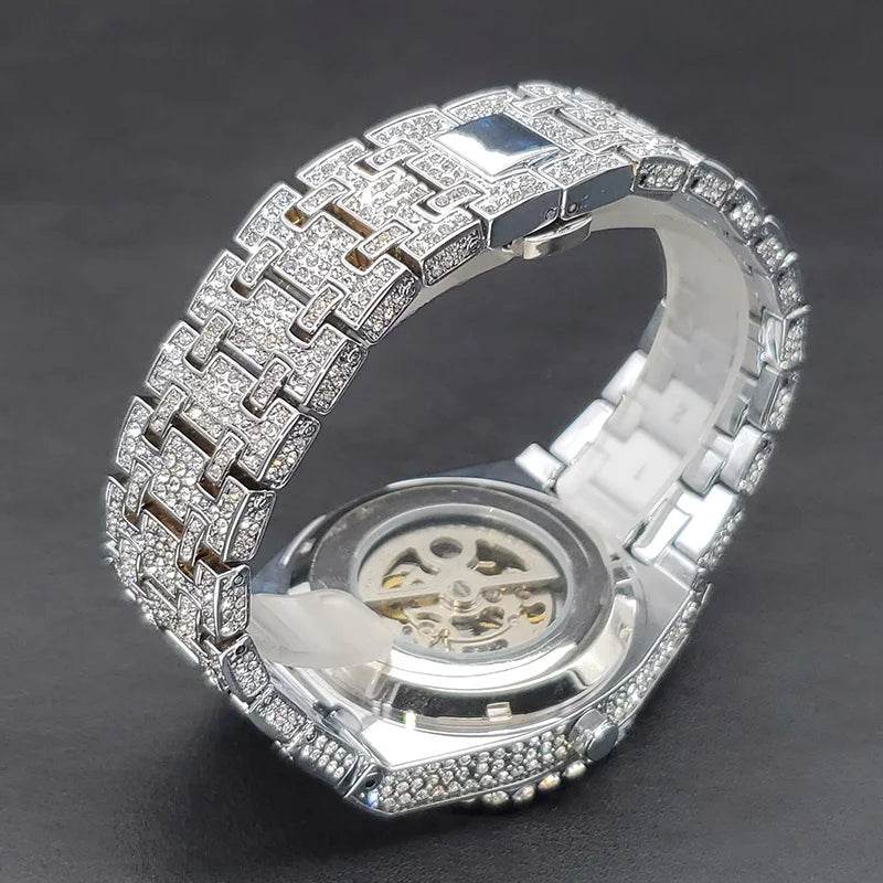 New Dropshipping Diamond Automatic Watch Luxury Golden OAK Mechanical - Lux Waches Max