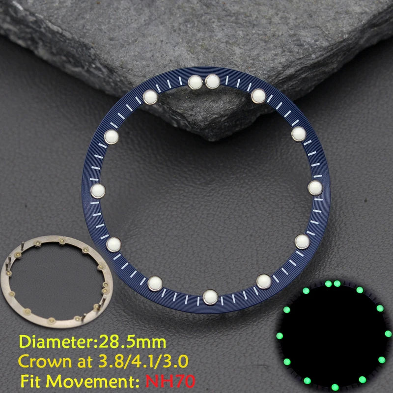 28.5mm Men's Watch Dial Fit SKX007 SKX009 6105 SRPD Tuna Monster Turtle Watch Case Watch For Japan NH35 NH36  7S26