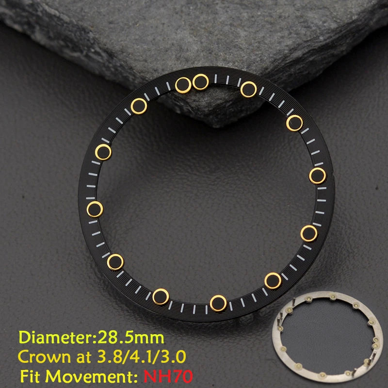 28.5mm Men's Watch Dial Fit SKX007 SKX009 6105 SRPD Tuna Monster Turtle Watch Case Watch For Japan NH35 NH36  7S26