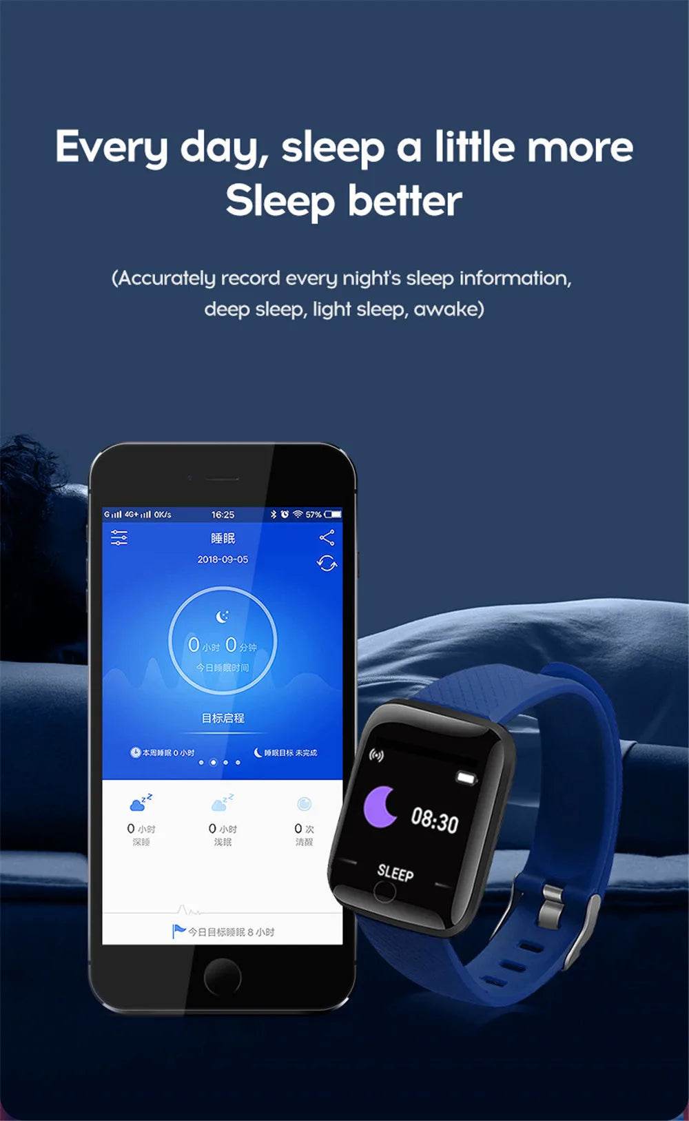Smart Watch 116 Alarm Clock Weather - Lux Waches Max