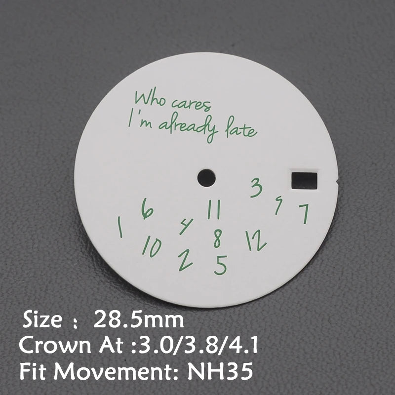 28.5mm Men's Watch Dial Fit SKX007 SKX009 6105 SRPD Tuna Monster Turtle Watch Case Watch For Japan NH35 NH36  7S26