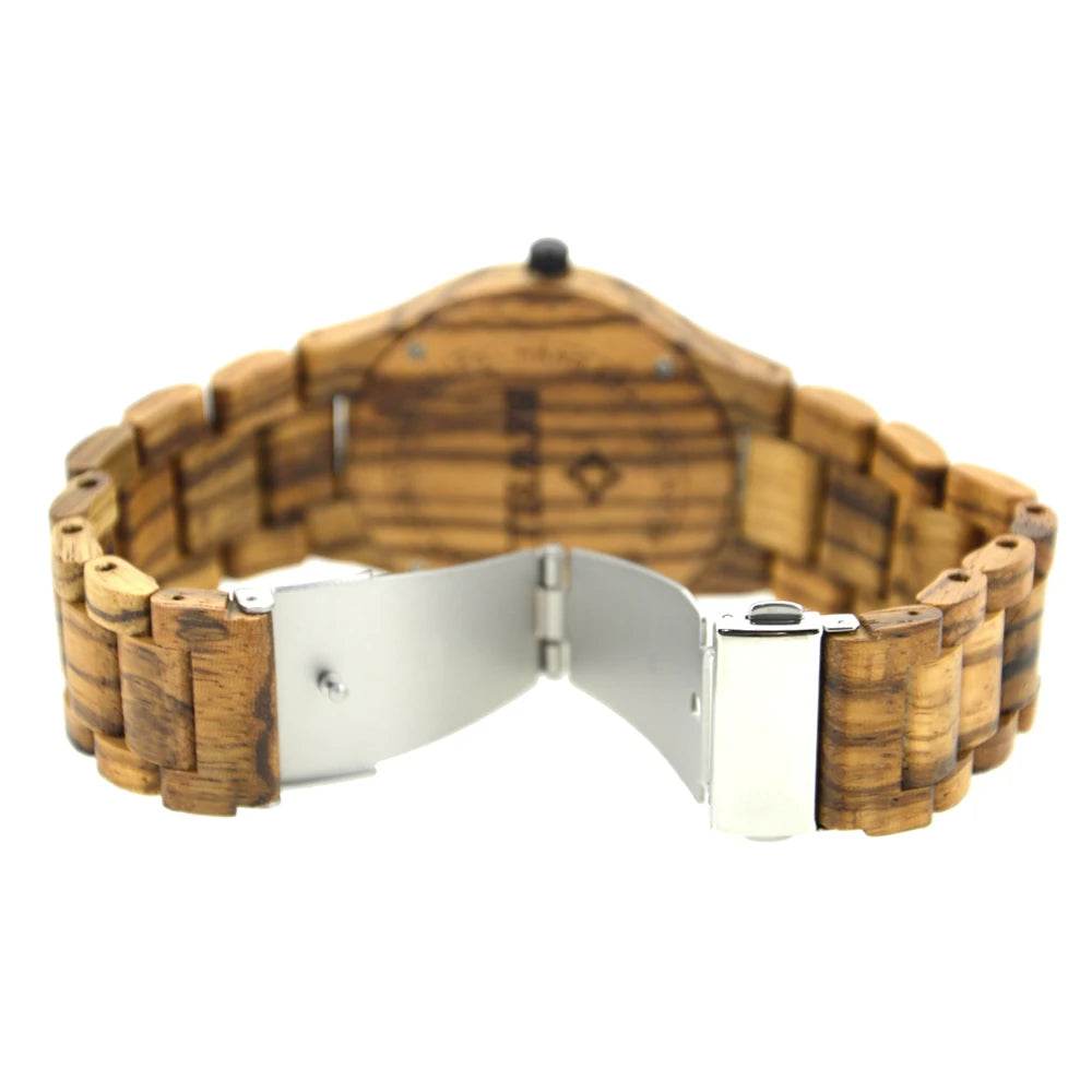 Wooden Watch Men Gifts Handmade Date Display Quartz - Lux Waches Max