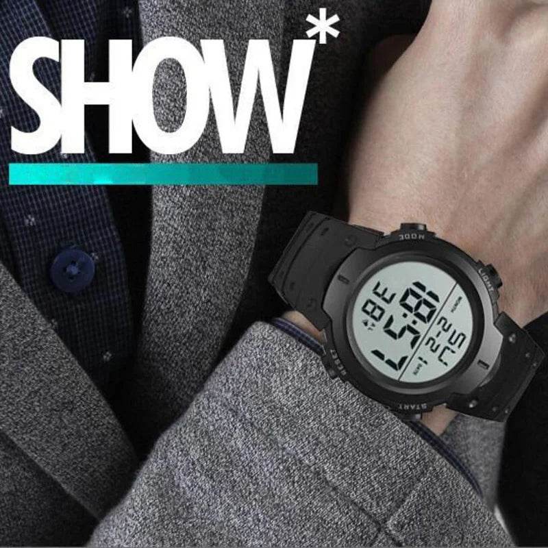 Men Sport LED Watches Top Brand Men Digital Clock Multi-Functional Rubber Man - Lux Waches Max