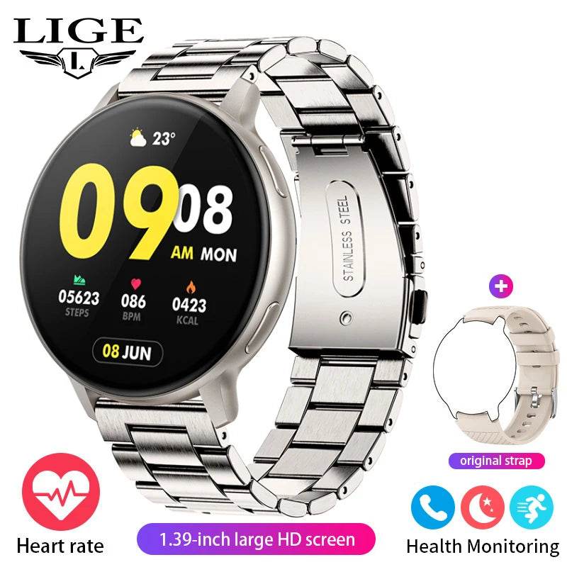 LIGE 2025 Smart Watch Women Bluetooth Sport Men Smartwatch Ladies For Android IOS - Lux Waches Max