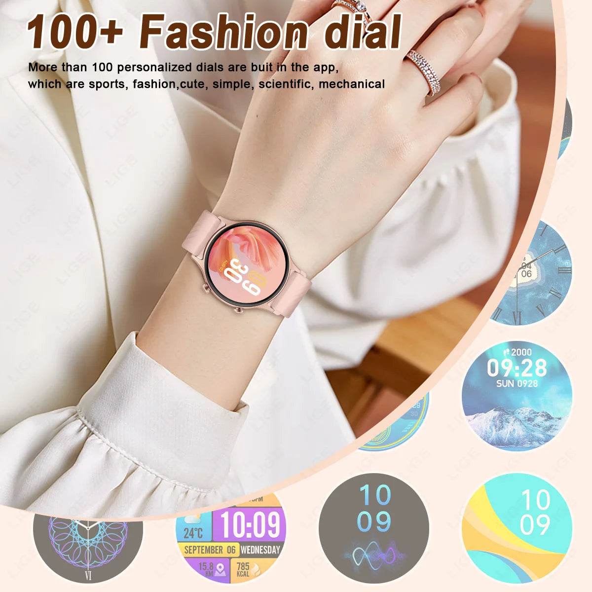 2025 New Smartwatch Women AMOLED HD Screen Always On Display Bluetooth Call IP68 Waterproof GPS Smart Men Watch For Android ios - Lux Waches Max