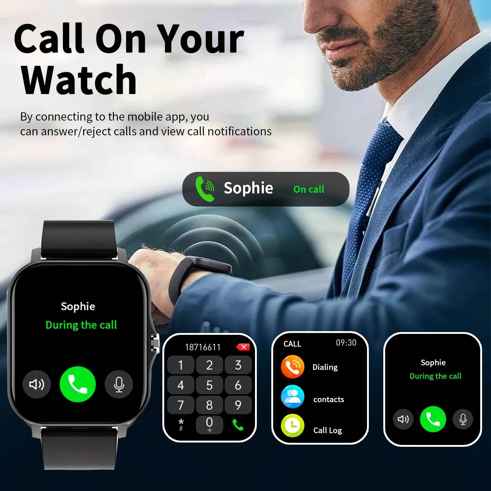 Smart Watch, Wireless Call/Dial - Lux Waches Max