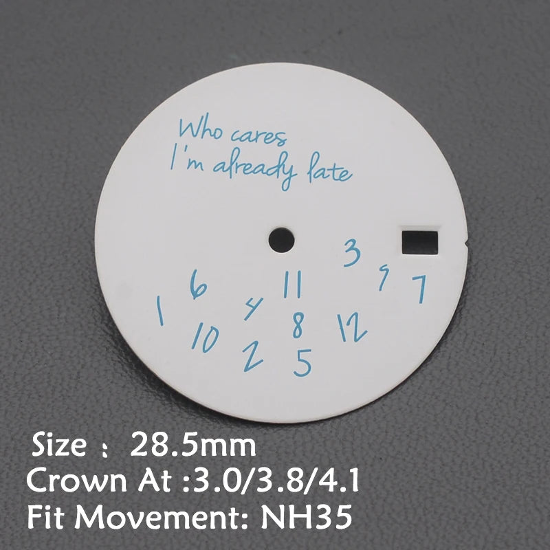 28.5mm Men's Watch Dial Fit SKX007 SKX009 6105 SRPD Tuna Monster Turtle Watch Case Watch For Japan NH35 NH36  7S26