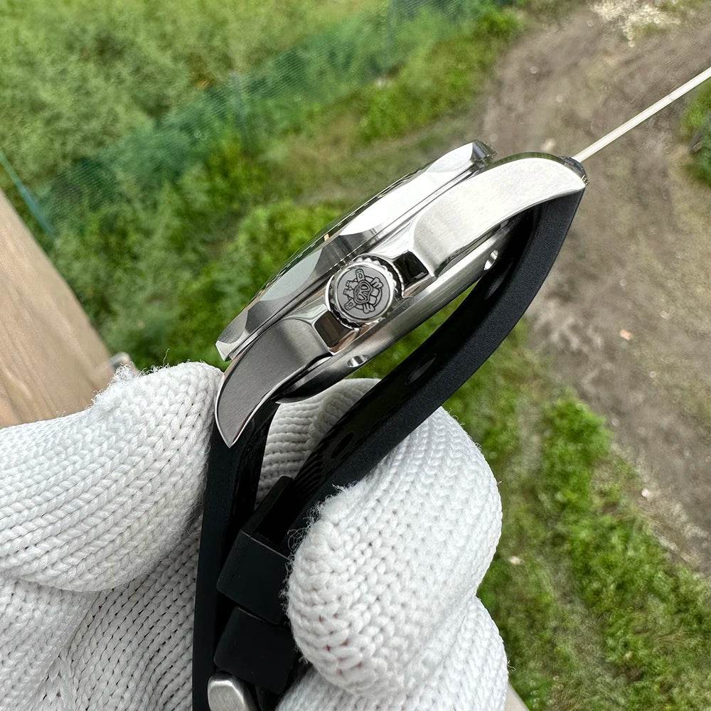 STEELDIVE SD1957 New Strap 42MM Vintage Bezel 200M Waterproof NH35 Green Luminou Sapphire Glass Automatic Dive Watch Reloj - Lux Waches Max