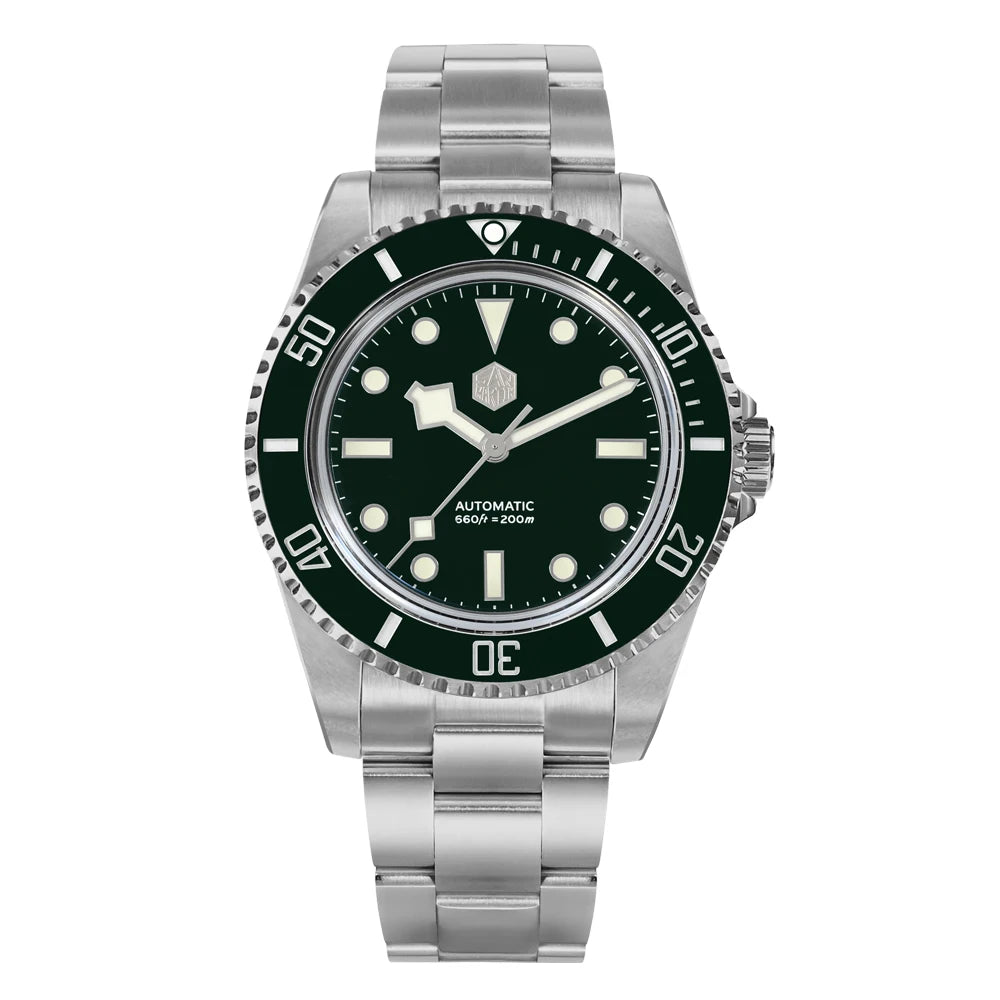 San Martin 40mm YN55 Luxury Watch Men Mechanical Wristwatches Water Ghost Sapphire Automatic 20Bar Relojes Para Hombre SN0006B-1