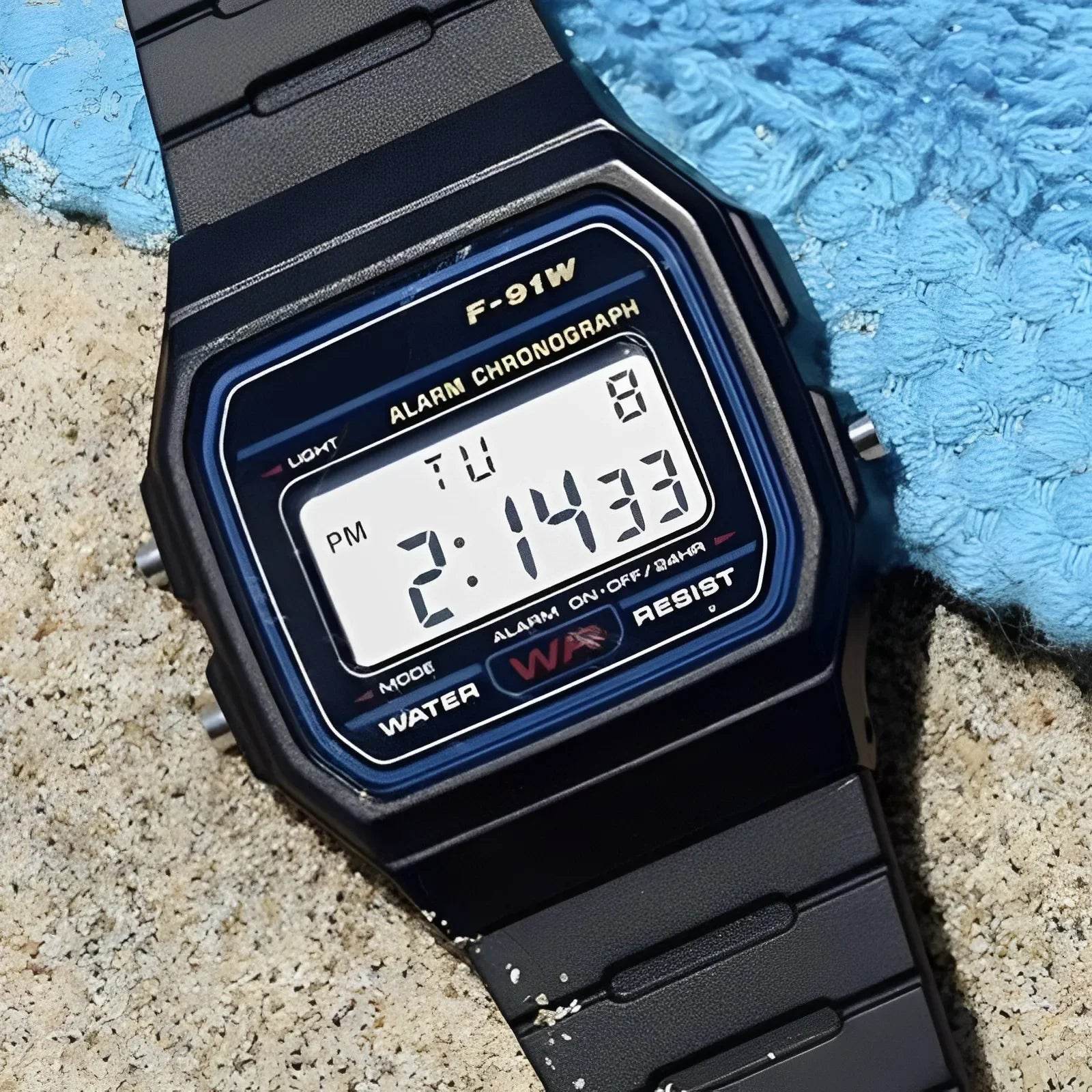 F91W Digital Watches for Men Women LED Electronic Wristwatch Waterproof Sports Military Watch Female Clock Relojes Digitales - Lux Waches Max