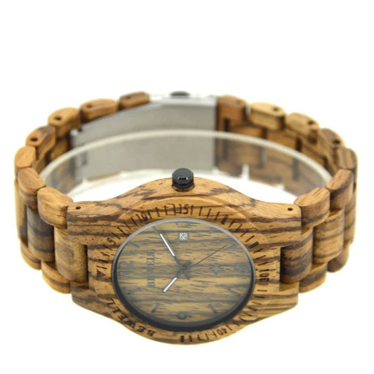 Wooden Watch Men Gifts Handmade Date Display Quartz - Lux Waches Max